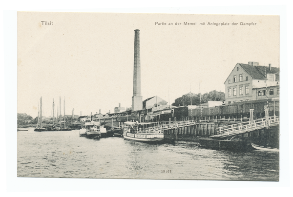 Tilsit, Dampfer-Anlegeplatz östlich der Luisen-Brücke