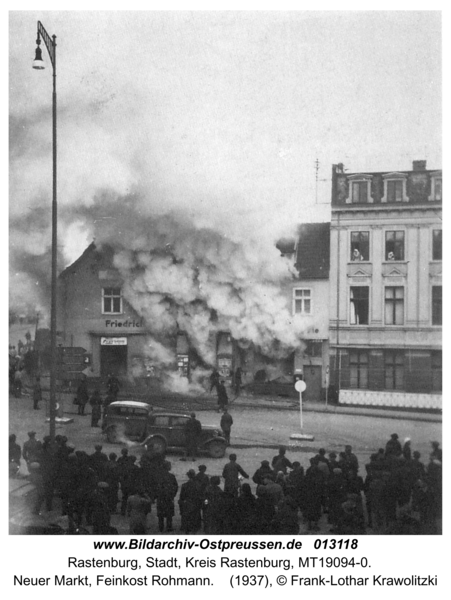 Rastenburg, Neuer Markt, Feinkost Rohmann