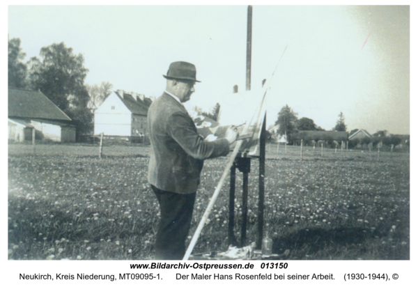 Neukirch, Der Maler Hans Rosenfeld bei seiner Arbeit