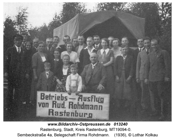 Rastenburg, Sembeckstraße 4a, Belegschaft Firma Rohdmann