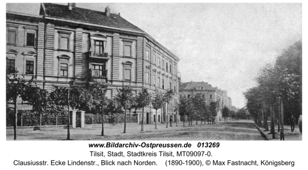 Tilsit, Clausiusstr. Ecke Lindenstr., Blick nach Norden