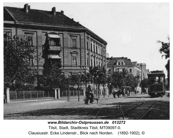 Tilsit, Clausiusstr. Ecke Lindenstr., Blick nach Norden