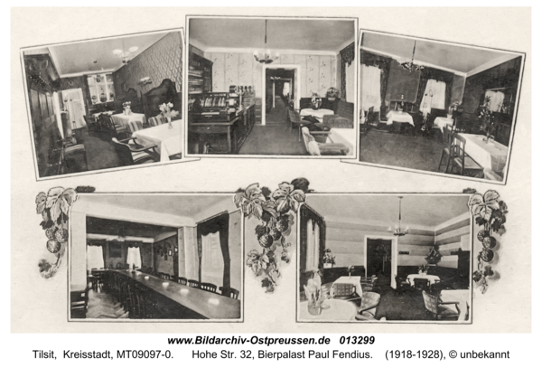 Tilsit, Hohe Str. 32, Bierpalast Paul Fendius