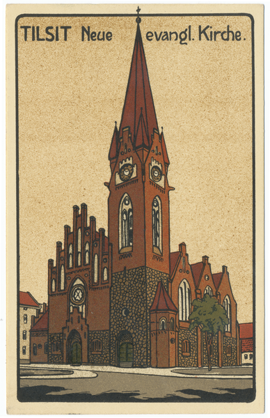 Tilsit, Kreuzkirche von Nordwesten