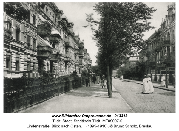Tilsit, Lindenstraße, Blick nach Osten