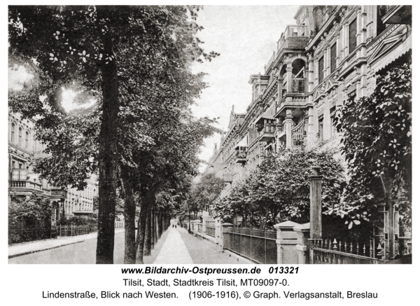 Tilsit, Lindenstraße, Blick nach Westen