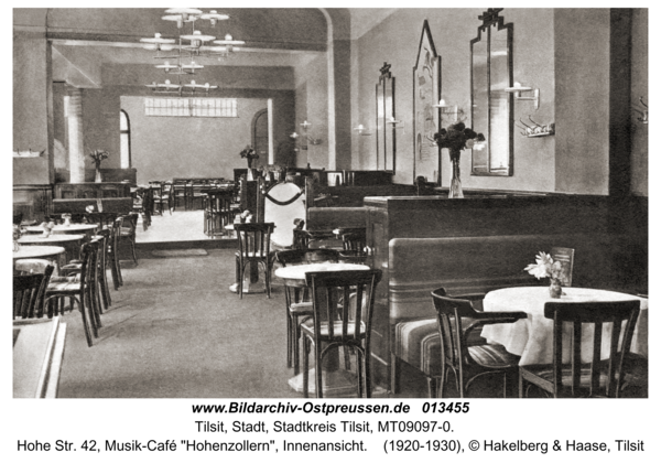 Tilsit, Hohe Str. 42, Musik-Café "Hohenzollern", Innenansicht