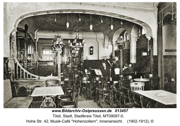 Tilsit, Hohe Str. 42, Musik-Café "Hohenzollern", Innenansicht