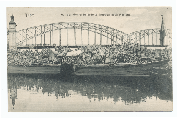 Tilsit, Truppentransport auf der Memel