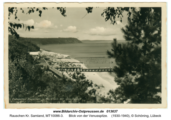 Rauschen Kr. Samland, Blick von der Venusspitze