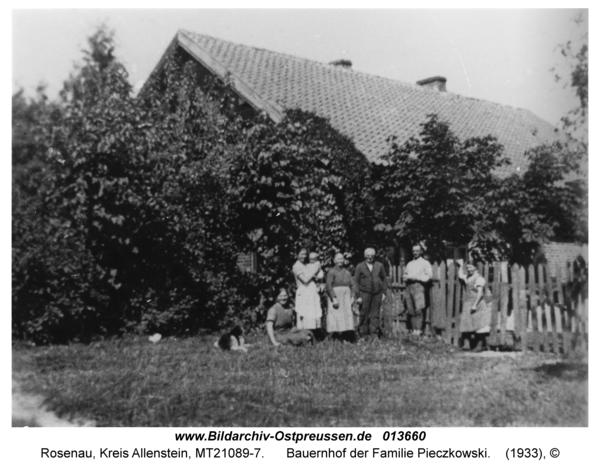 Rosenau Kr. Allenstein, Bauernhof der Familie Pieczkowski