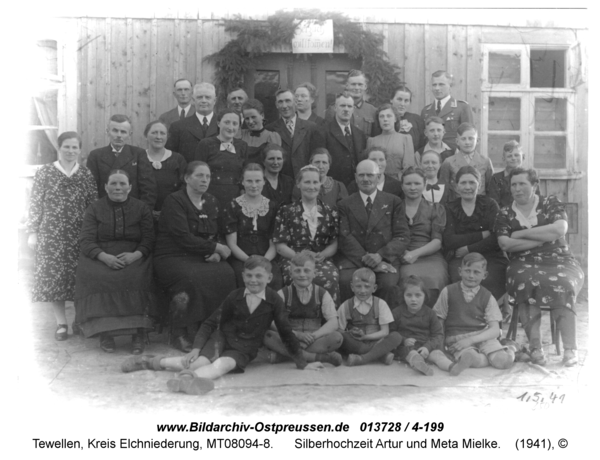 Tewellen, Silberhochzeit Artur und Meta Mielke