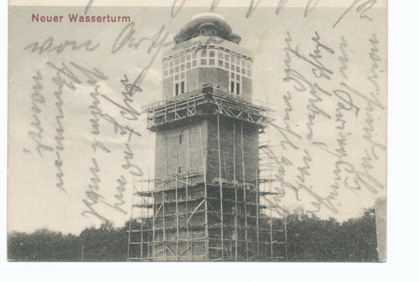 Tilsit, Friedrichstr., Wasserturm im Bau