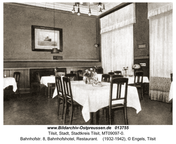 Tilsit, Bahnhofstr. 8, Bahnhofshotel, Restaurant