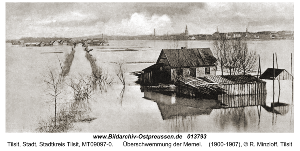 Tilsit-Übermemel, Überschwemmung der Memel