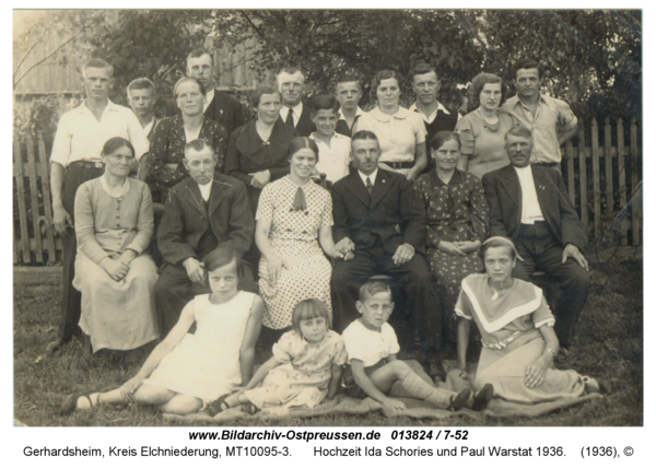 Gerhardsheim, Hochzeit Ida Schories und Paul Warstat 1936
