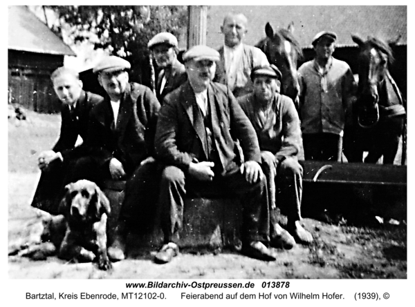 Bartztal, Feierabend auf dem Hof von Wilhelm Hofer