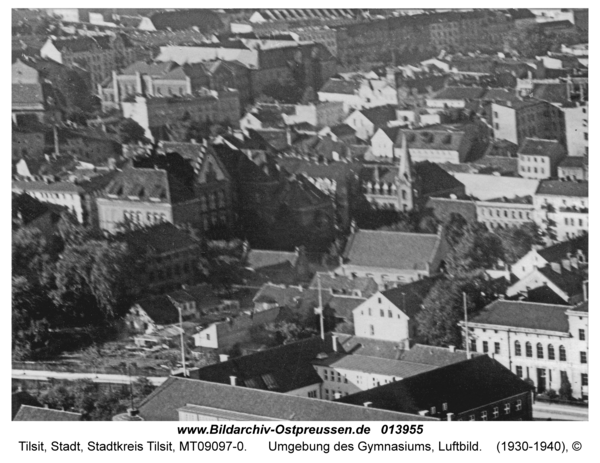 Tilsit, Umgebung des Gymnasiums, Luftbild