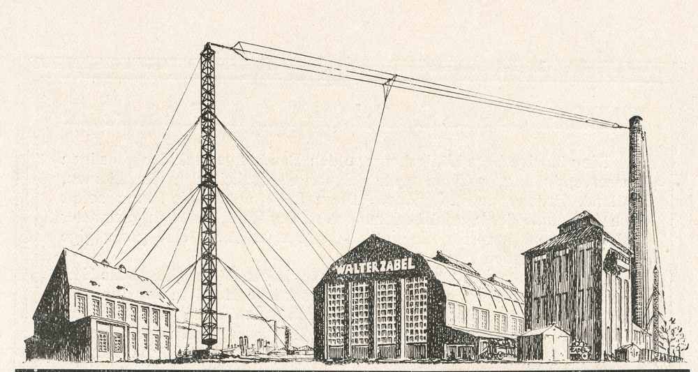 Königsberg (Pr.), Holzwiesenplatz 9-12 ?, erste Rundfunksendestation der Ostmarken-Rundfunk AG auf dem Geländer der Fa. Walter Zabel