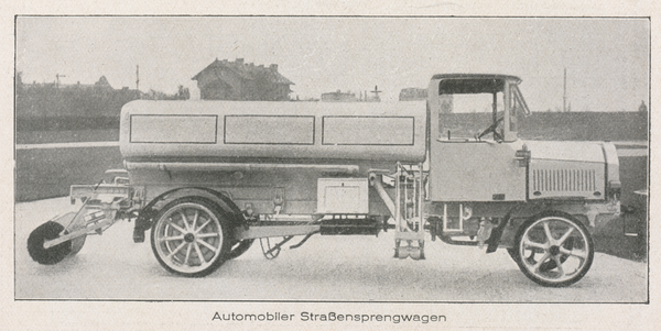 Königsberg (Pr.), Städtische Reinigungs- und Fuhrgesellschaft m.b.H., Automobiler Straßensprengwagen