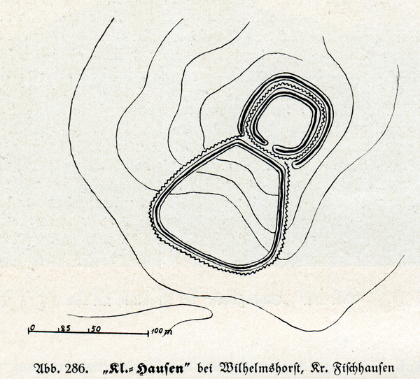 Wilhelmshorst, "Klein-Hausen", Ordenszeitliche Burgwallanlage