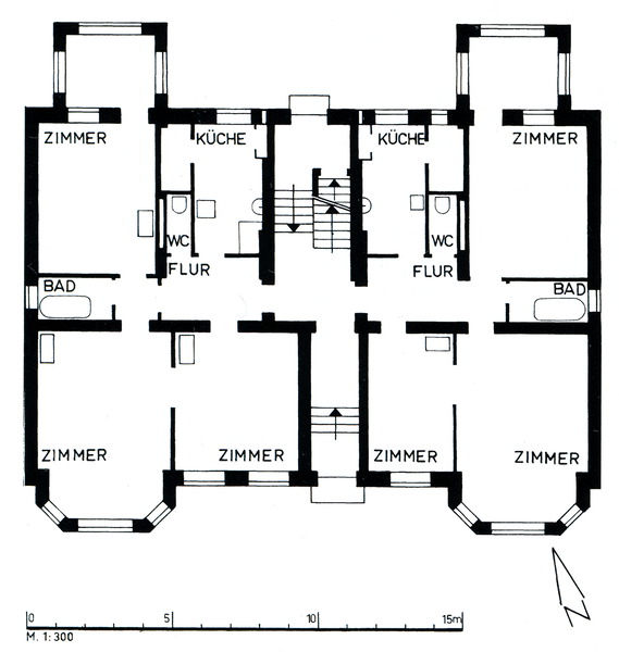 Königsberg (Pr.) (Калининград), fr. Hermannallee 22 oder 24, Grundriss des Erdgeschosses