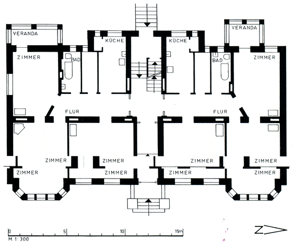 Königsberg (Pr.) (Калининград), fr. Luisenallee 47, Wohnhaus, Grundriss des Erdgeschosses