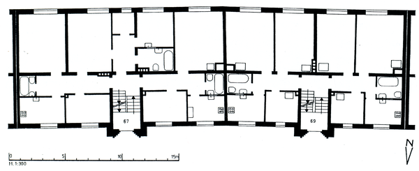 Königsberg (Pr.) (Калининград), Ratshof, Kaporner Straße, Grundriss von Haus 67 und 69