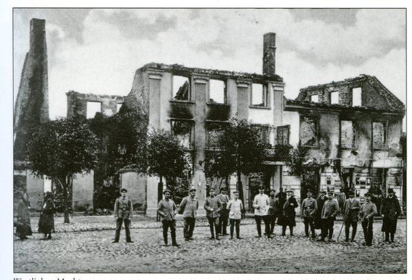 Gerdauen, Kriegszerstörter westlicher Teil des Marktes