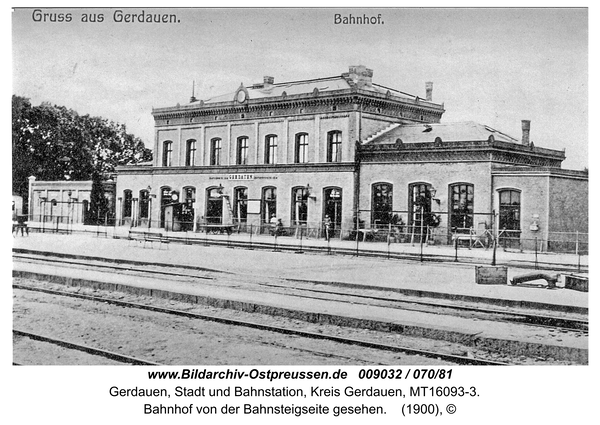 Gerdauen, Bahnhof, Bahnsteigseite