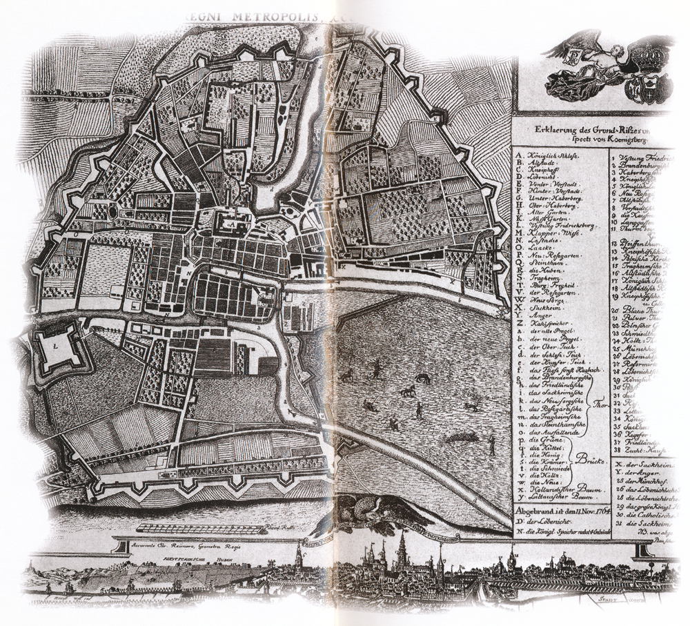 Königsberg (Pr.), Stadtplan 18. Jahrhundert