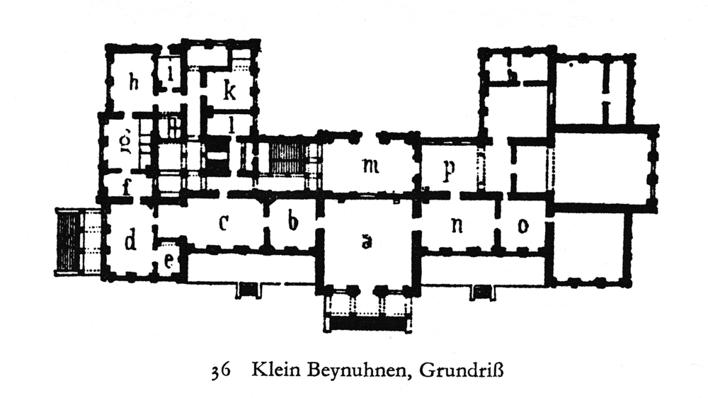 Klein Beynuhnen, Schloss, Grundriss