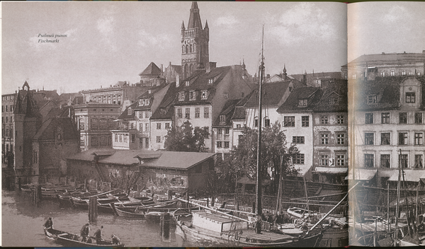 Königsberg (Pr.), Fischmarkt mit Blick zum Schloss