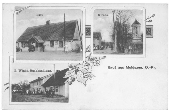 Mulden, Kirche , Post, Kirche und Buchhandlung Windt