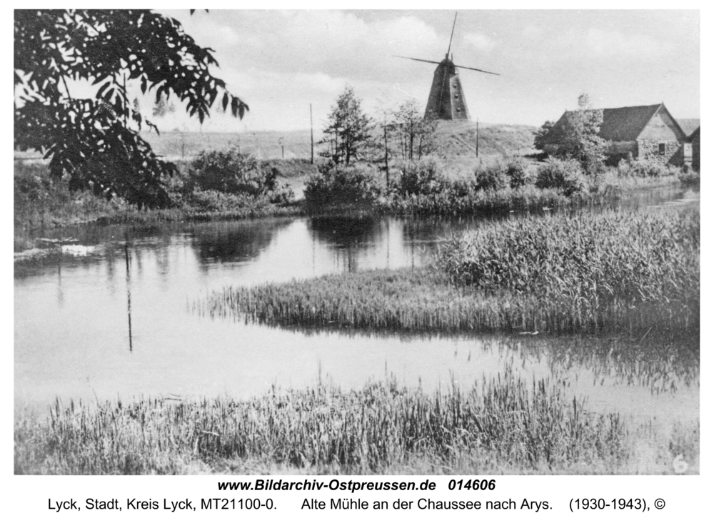 Lyck, Alte Mühle an der Chaussee nach Arys