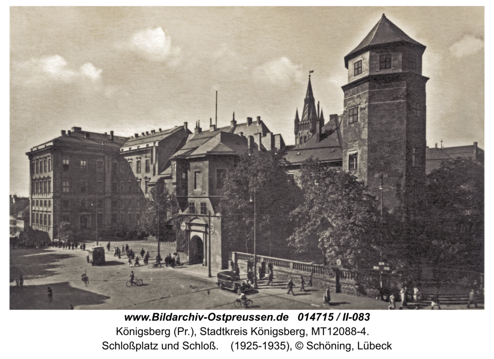 Königsberg, Schloßplatz und Schloß