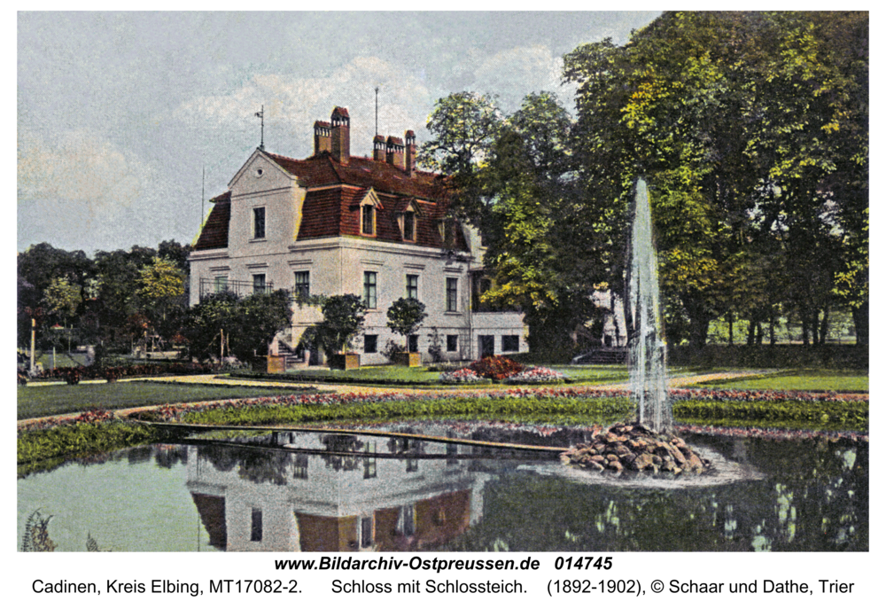 Cadinen, Schloss mit Schlossteich