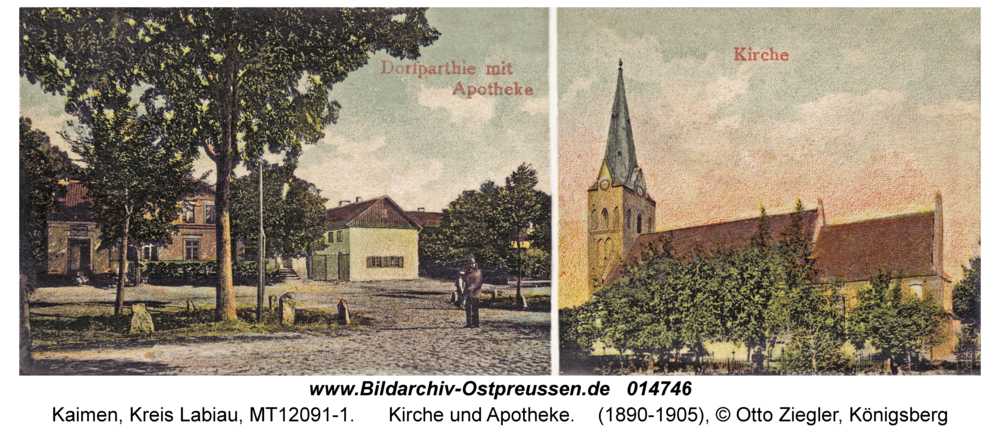 Kaimen, Kirche und Apotheke