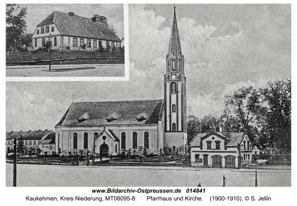 Kuckerneese (fr. Kaukehmen), Pfarrhaus und Kirche
