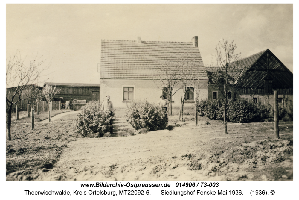 Theerwischwalde, Siedlungshof Fenske Mai 1936