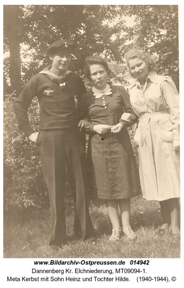 Dannenberg, Meta Kerbst mit Sohn Heinz und Tochter Hilde