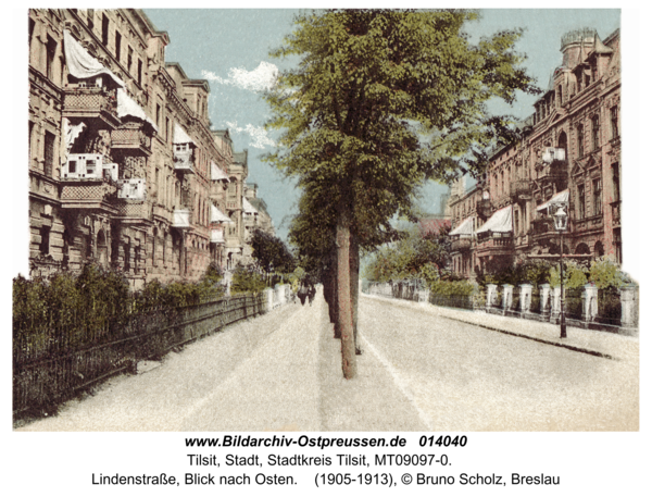 Tilsit, Lindenstraße, Blick nach Osten