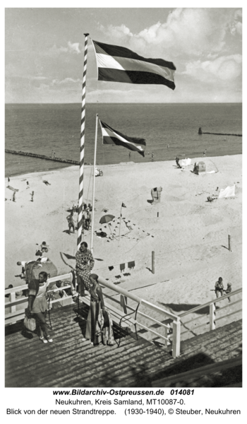 Neukuhren, Blick von der neuen Strandtreppe