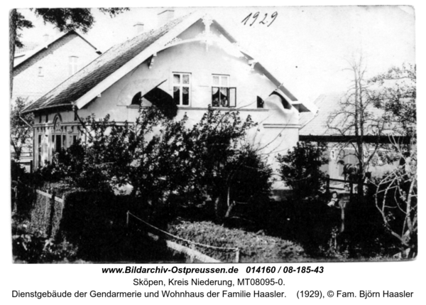 Sköpen 1929, Dienstgebäude der Gendarmerie und Wohnhaus der Familie Haasler