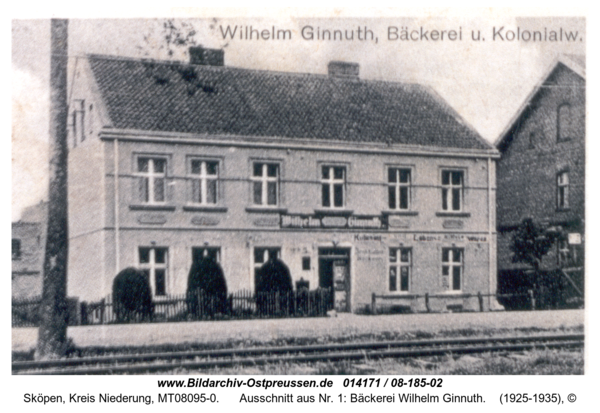 Sköpen , Ausschnitt aus Nr. 1: Bäckerei Wilhelm Ginnuth