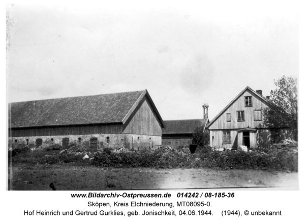 Sköpen 08-185-36, Hof Heinrich und Gertrud Gurklies, geb. Jonischkeit, 04.06.1944