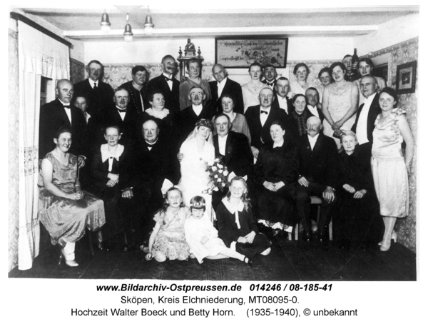 Sköpen 08-185-41, Hochzeit Walter Boeck und Betty Horn