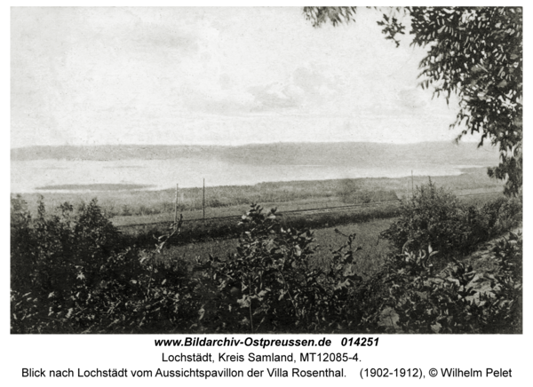 Lochstädt, Blick nach Lochstädt vom Aussichtspavillon der Villa Rosenthal