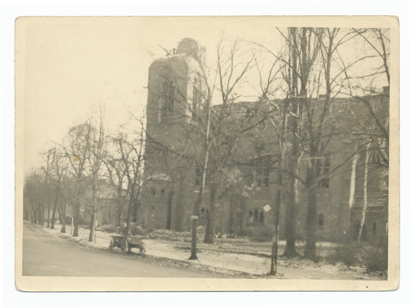 Tilsit, Kreuzkirche nach einem Bombenangriff