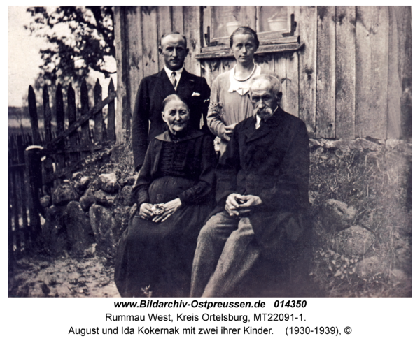 Rummau, August und Ida Kokernak mit zwei ihrer Kinder